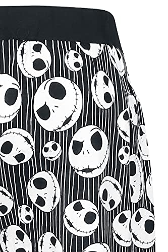 The Nightmare Before Christmas Pesadilla Antes De Navidad Jack Skellington - Skulls Mujer Pantalón de Pijama Negro S, 100% algodón,