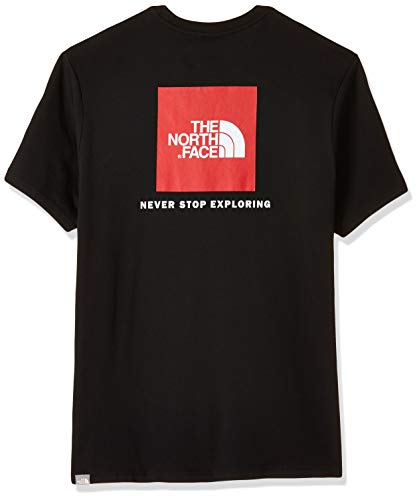 The North Face S/S Red Box tee Camiseta de Manga Corta, Hombre, Negro (TNF Black), M