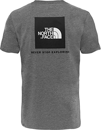 The North Face S/S tee Camiseta Red Box, Hombre, TNF Medium Grey Heather, XS