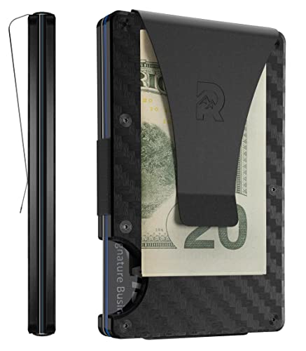 The Ridge Money Clip de fibra de carbono | Clip para billetera | Monedero | seguro RFID