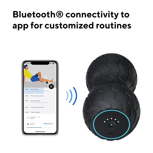 Theragun Wave Duo | Rodillo vibratorio versátil y contorneado | Vibración ergonómicamente contorneada | Conectividad Bluetooth