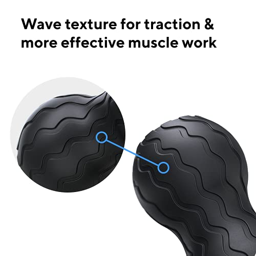 Theragun Wave Duo | Rodillo vibratorio versátil y contorneado | Vibración ergonómicamente contorneada | Conectividad Bluetooth