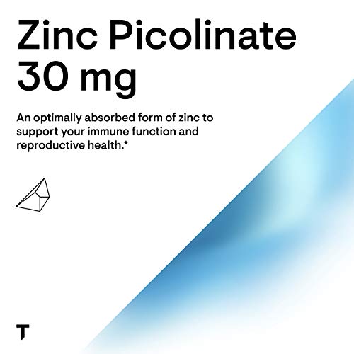 Thorne Research - Zinc Picolinate 30 mg - Suplemento de Zinc de Alta Absorción para el Crecimiento - 180 Cápsulas