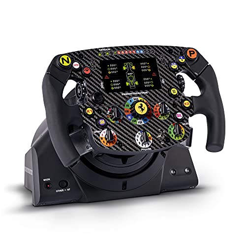 Thrustmaster - Formula Wheel Add On Ferrari SF 1000 Edition Volante Réplica, PC, PS 4 PS 5 Xbox One y Series X|S Pantalla y Panel LED, Placa Frontal 100 Fibra de Carbono (PlayStation 5)