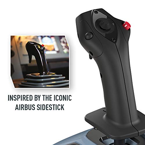 Thrustmaster TCA Officer Pack Airbus Edition Réplicas ergonómicas de los cuadrante de aceleración y palanca de control lateral de Airbus, Compatible con PC