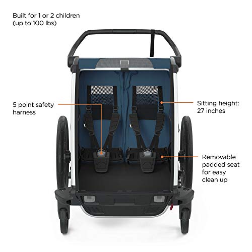 Thule Carrito Thule Chariot Cross 2, Azul Mayólica, Double