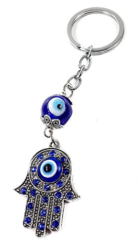 Tienda Nazareth Llavero de ojo malvado Hamsa Fatima Protección de manos Llavero con amuleto Amuleto de buena suerte