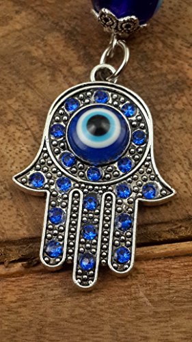 Tienda Nazareth Llavero de ojo malvado Hamsa Fatima Protección de manos Llavero con amuleto Amuleto de buena suerte