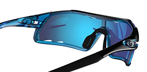 Tifosi Davos - Gafas de sol unisex con lentes intercambiables para adultos, color azul cristalino, azul claro, talla única