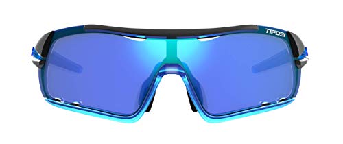 Tifosi Davos - Gafas de sol unisex con lentes intercambiables para adultos, color azul cristalino, azul claro, talla única