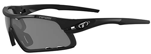 Tifosi Gafas de sol unisex Davos con lentes intercambiables, color negro mate, talla única