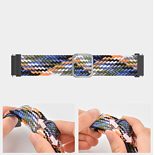 Tiggo 22mm Correa para Xiaomi Haylou RT LS05S/OnePlus Watch Bandas Correa,Nylon Reloj Recambio Brazalete Correa para Yamay Sw022/Imilab Kw66/Ticwatch GTX/CXB01/Polar Grit X/Vantage M/M2 (arcoiris1)