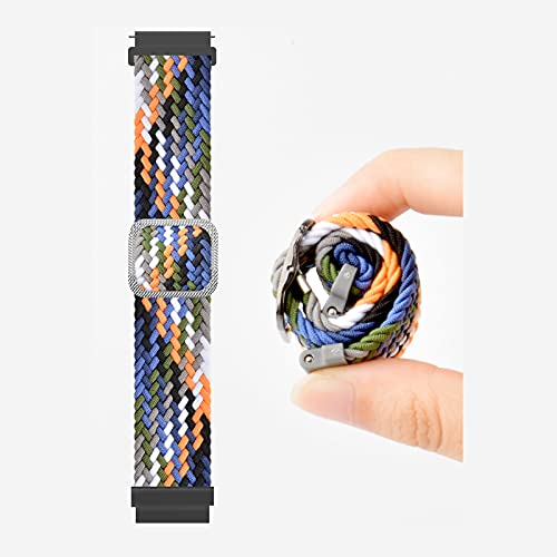 Tiggo 22mm Correa para Xiaomi Haylou RT LS05S/OnePlus Watch Bandas Correa,Nylon Reloj Recambio Brazalete Correa para Yamay Sw022/Imilab Kw66/Ticwatch GTX/CXB01/Polar Grit X/Vantage M/M2 (arcoiris1)