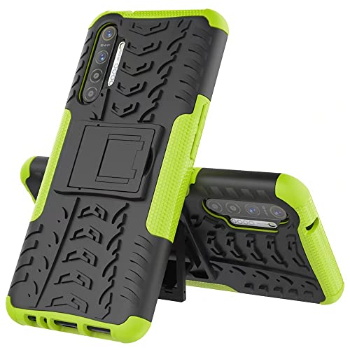 TiHen Funda OPPO Realme C3 360 Grados Protective con Pantalla de Vidrio Templado. Caso Carcasa Case Cover Skin móviles telefonía Carcasas Fundas para OPPO Realme C3 - Verde