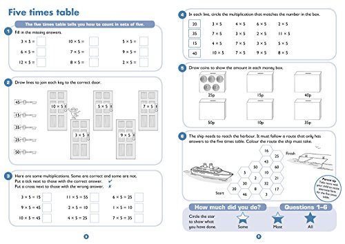 TIMES TABLES 5-7 WB: Ideal for home learning (Collins Easy Learning KS1)