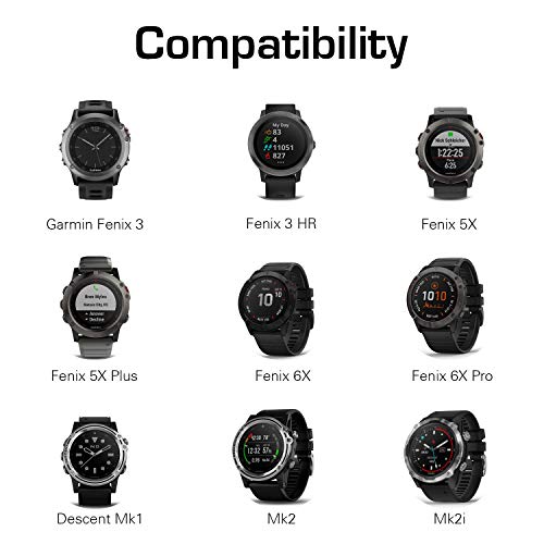 TiMOVO Correa Compatible con Garmin Fenix 3/Fenix 3 HR/Fenix 5X/Fenix 5X Plus/Fenix 6X/Fenix 6X Pro, Banda de Reloj de Liberación Rápida de Acero Inoxidable Premium con Cierre de Tres Pliegues, Negro