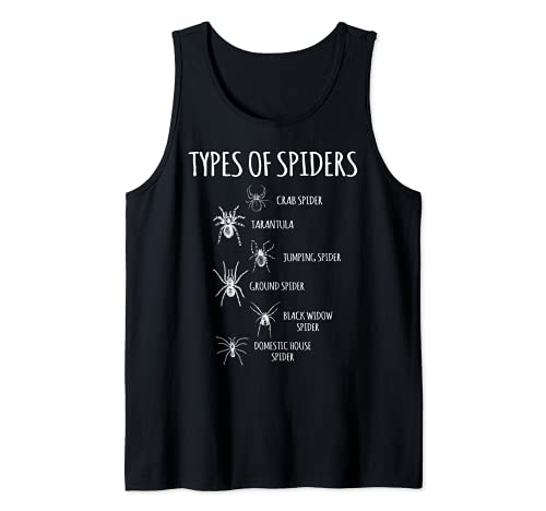 Tipos de arañas, araña, aracnología y aracnólogo Camiseta sin Mangas