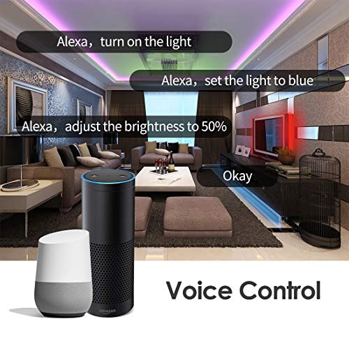 Tiras Led 15M, WEILY Luces Led Habitacion 15M RGB Multicolor Control Remoto Música Tiras Led Funciona con Alexa, Google Asistente y App para Decoración[Clase de eficiencia energética A++]