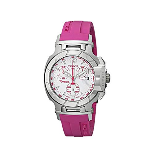 Tissot T-Race Cronógrafo Mujer Esfera blanca Caucho Rosa