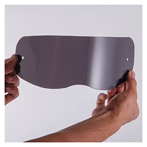 TLYA Blindaje de reemplazo de Vidrio de Lente de Casco de Motocicleta para THH Helmets Transparent Gold Black Visor Accesorios para Cascos de Moto (Color : Black)