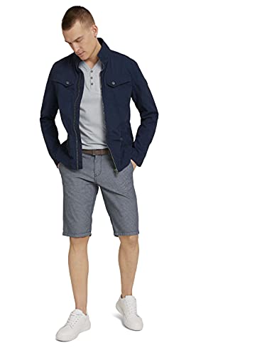 Tom Tailor 1025034 Josh Chino Bermuda Shorts, 26647-Grey Honeycomb Structure, 30 para Hombre