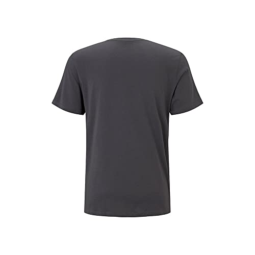 Tom Tailor Logo Camiseta, Gris (Tarmac Grey 10899), Large para Hombre