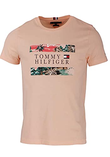 Tommy Hilfiger Hawaiian Flag tee Camiseta, Delicate Peach, S para Hombre
