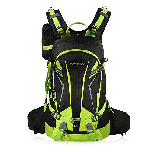 TOMSHOO - Mochila de senderismo de 20 l, ultraligera, transpirable, impermeable, con funda de lluvia para bicicleta, senderismo, equitación, viaje, alpinismo