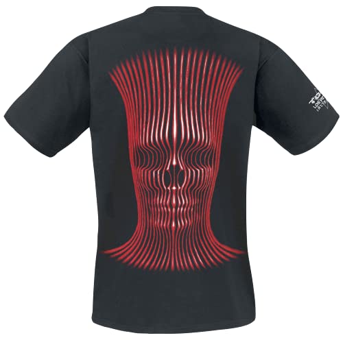 Tool Grid Skull Hombre Camiseta Negro M, 100% algodón, Regular