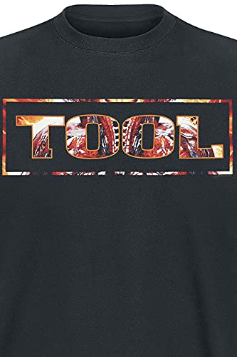 Tool Parabola Logo Hombre Camiseta Negro XXL, 100% algodón, Regular