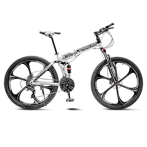 TOOLS Mountain Bike Bicicleta para Joven Las Bicicletas MTB MTB Camino de la Bicicleta Plegable de los Hombres de 21 Pulgadas, Llantas de Velocidad 24/26 for Mujer for el Adulto