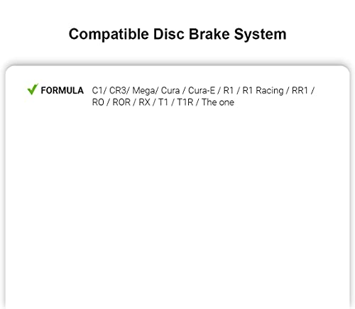 Top Brake Pastillas de Freno de Disco Bicicleta para Formula Cura/Oval/The One/Mega/RX/ R1/ R1R/ T1/ C1/ Cura-E (Performance - Rojo)