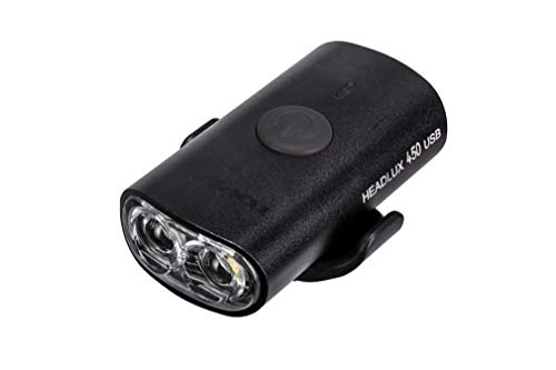 TOPEAK HeadLux, 450 lumens, USB Rechargeable Light, Aluminum Body, Black Luz de Seguridad Ciclismo, Adultos Unisex, Negro (Negro), 6.7 x 4.7 x 2.7 cm / 2.6” x 1.9” x 1.1”