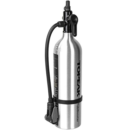 TOPEAK Tubibooster X inflador, Deportes y Aire Libre, Gris, 36 x 11.4 x 8.6 cm cm / 14.2” x 4.5” x 3.4”