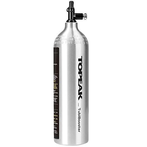 TOPEAK Tubibooster X inflador, Deportes y Aire Libre, Gris, 36 x 11.4 x 8.6 cm cm / 14.2” x 4.5” x 3.4”