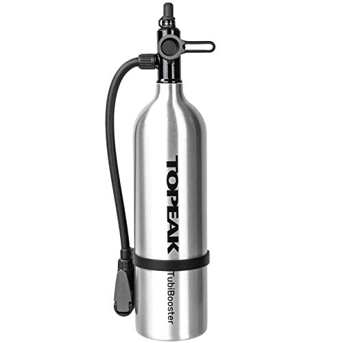 TOPEAK Tubibooster X inflador, Deportes y Aire Libre, Gris, 36 x 11.4 x 8.6 cm cm / 14.2” x 4.5” x 3.4”