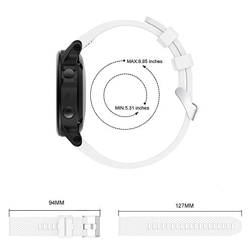 TOPsic Correa de Reloj para Garmin Fenix 5S, Banda de Reloj de Repuesto de Silicona Suave para Garmin Fenix 5S/Fenix 5S Plus/Fenix 6S/Fenix 6S Pro (NO Sirve Fenix 5 5X)