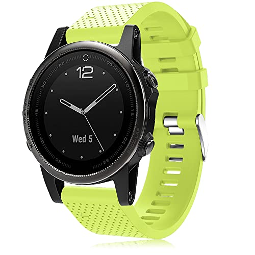 TOPsic Correa de Reloj para Garmin Fenix 5S, Banda de Reloj de Repuesto de Silicona Suave para Garmin Fenix 5S/Fenix 5S Plus/Fenix 6S/Fenix 6S Pro (NO Sirve Fenix 5 5X)