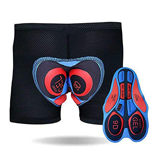 TOPTETN 3D Acolchado Bicicleta Ciclismo Ropa Interior Pantalones Cortos Transpirable Ligero Hombres y Mujeres