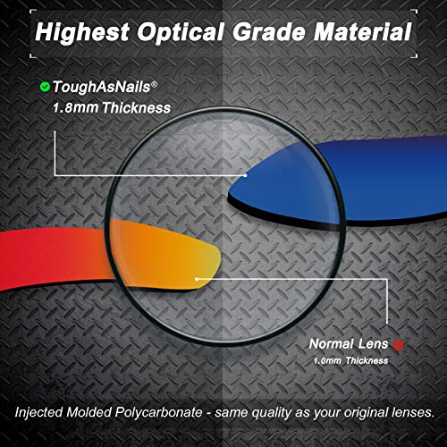 ToughAsNails Reemplazo de lente polarizada para Oakley Jupiter Squared OO9135 Sunglass - Más opciones, Verde Esmeralda Poly - Ar Polarizado, Taille unique