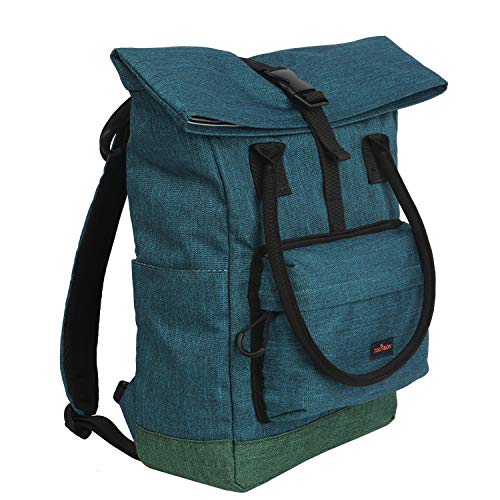 TOURBON Bolsa de hombro de nylon con tapa enrollable con clip Market Shopper Bike Panniers