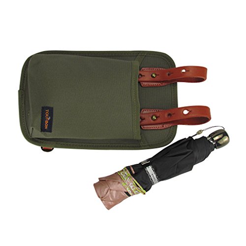 TOURBON Bolsa de lona de cuero para bicicleta U-lock Tote Bike Lock Holster Frame
