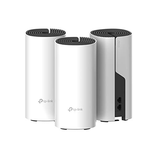 TP-Link Deco M4 (3-Pack) - Mesh Wi-Fi AC1200, cobertura de hasta 370 m², se adapta a pisos y hogares de varias plantas, modos de trabajo múltiple, 2 x puertos Gigabit por unidad