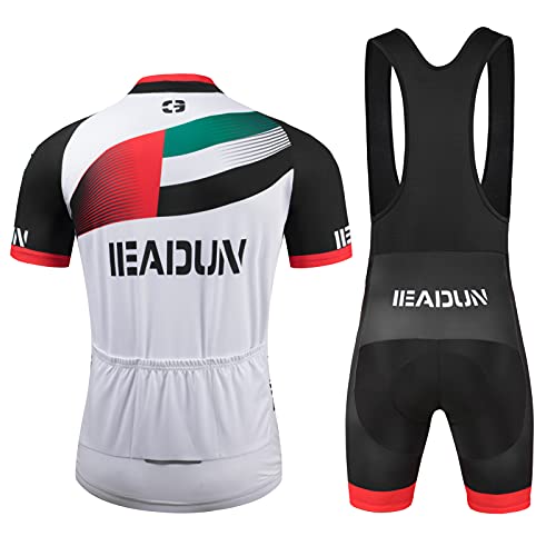 Traje Equipacion Ciclismo Hombre Verano Maillot Ciclista Manga Corta con Corto con 3D Gel Pad Ciclista Hombre Verano