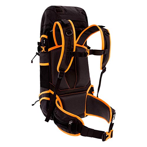 Trangoworld Mochila Ski Tour 28 Ft, Unisex, Negro/Flúor Orange, Talla única