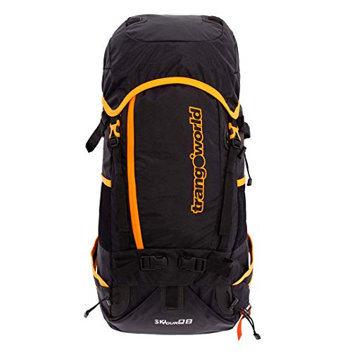 Trangoworld Mochila Ski Tour 28 Ft, Unisex, Negro/Flúor Orange, Talla única