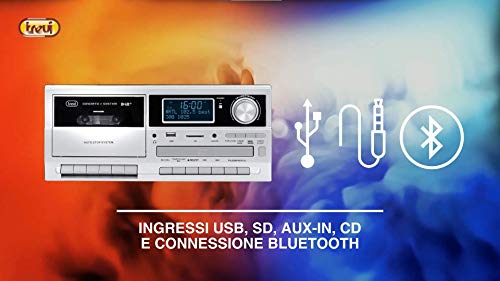 Trevi TT 1072 Dab - Sistema de Tocadiscos estéreo Bluetooth con Receptor Digital Dab/Dab+