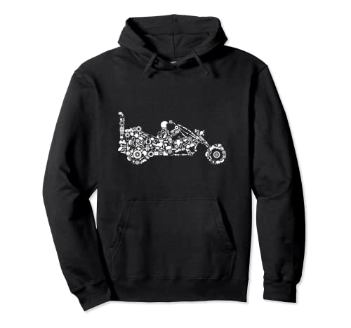 Trike Bike Calligram Triciclo Motor Rider Sudadera con Capucha