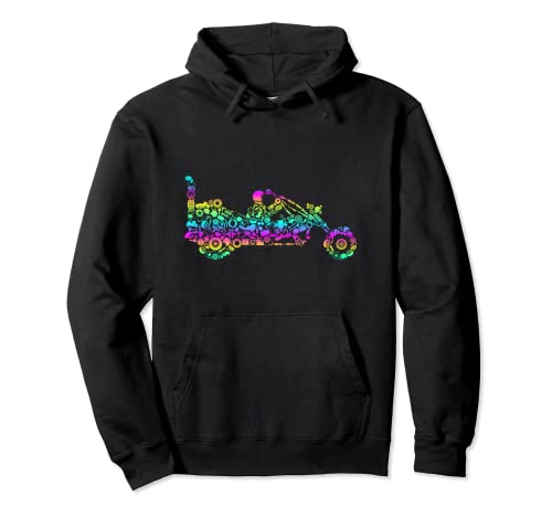 Trike Bike Retro Calligram Triciclo Motor Rider Sudadera con Capucha