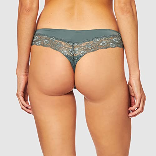 Triumph Lovely Micro Brazilian String Ropa Interior, Verde Ahumado, XS para Mujer